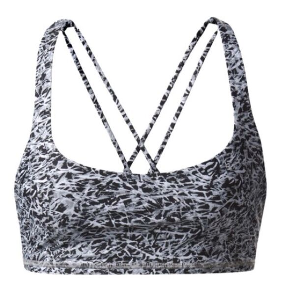 Lululemon Free To Be Bra H2O Mini Ripple White Seal Grey - Picture 1 of 13